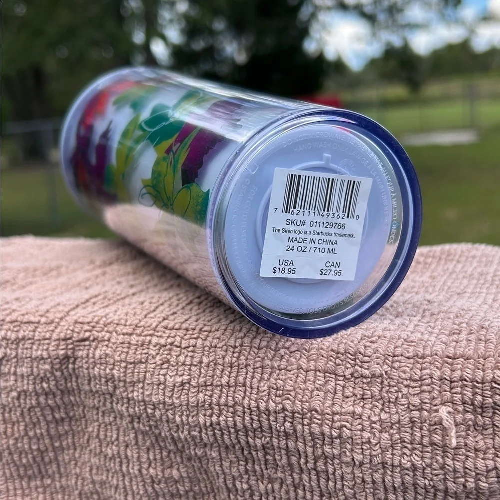 Starbucks 2022 Vibrant Floral 24 oz Tumbler with Lid
